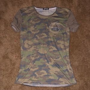 Delta Phi Epsilon Bid Day 2018 camo shirt
